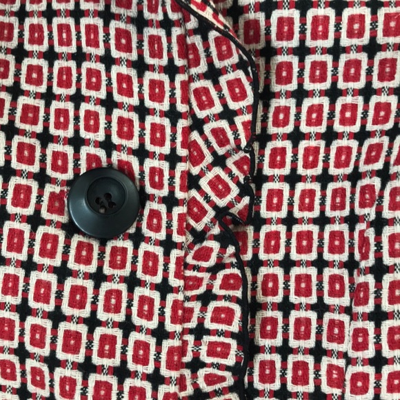 Maestro Black & Red lightweight button up coat SZS - Picture 3 of 7